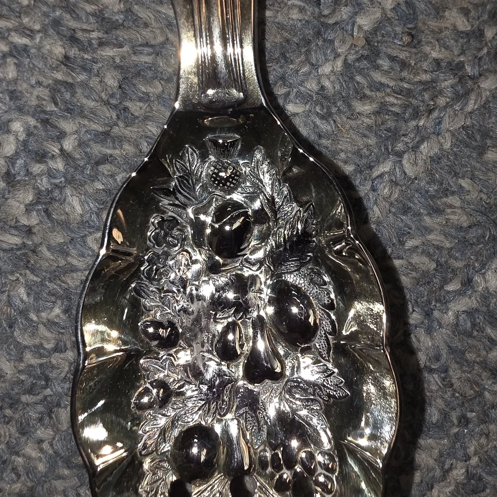 Vintage William Adams Sheffield England Silver-Plate Floral Serving Set